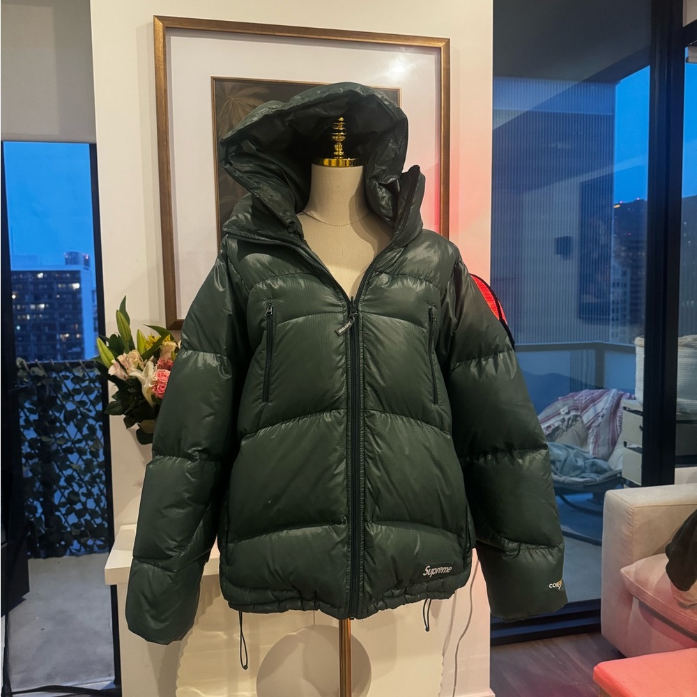 Supreme Green Puffer Jacket